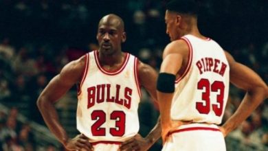 Michael Jordan a tocar para os Chicago Bulls estabelece um recorde de playoff da NBA