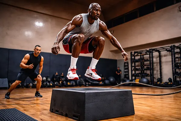 Salto explosivo treino